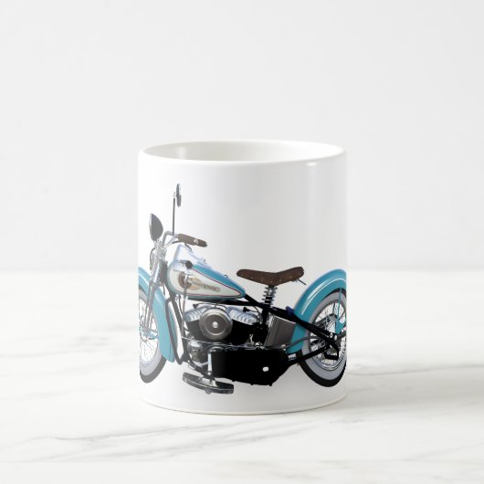 Mug Moto bleu Vintage (Centre)