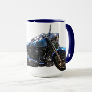 Mug Moto de style Cruiser couleur bleu métallisé
