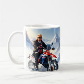 Mug Moto Trump Riding en hiver Noël MAGA (Gauche)