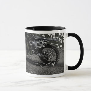 Mug Motocross en noir et blanc