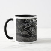 Mug Motocross en noir et blanc (Gauche)