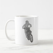 Mug Motocross Off Road Motorcycle Moto Art (Gauche)
