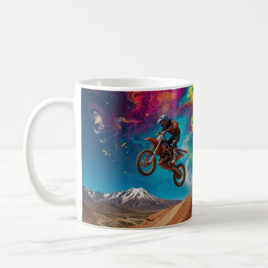 Mug Motocross Racing sur la piste de montagne (Gauche)