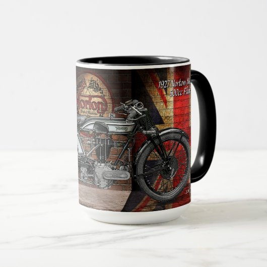 Mug Motocyclette 1927 plate du réservoir 500cc du (Devant droit)