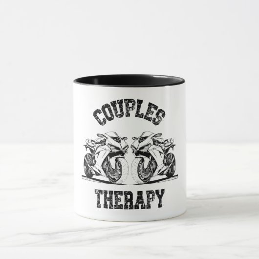Mug Motocyclette de thérapie pour couples (Centre)