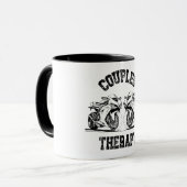 Mug Motocyclette de thérapie pour couples (Devant gauche)
