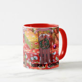 Mug Motoneige de Noël avec couronne (Devant droit)