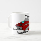Mug Motoneige rouge et gris (Devant gauche)