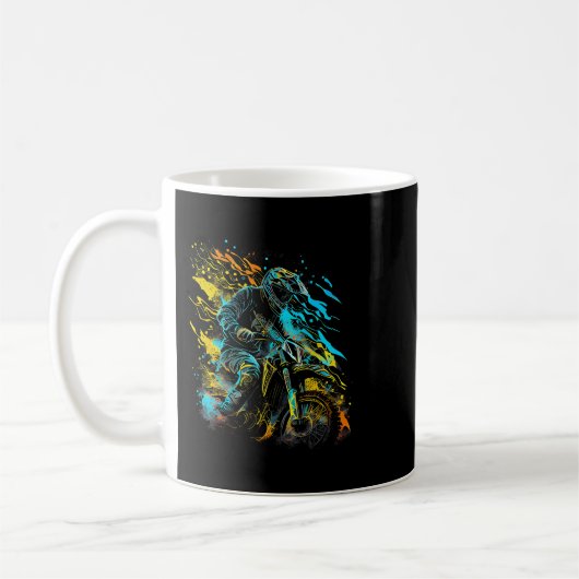 Mug Motorcross Biker Motorcycle Enduro Dirtbike Outdoo (Gauche)