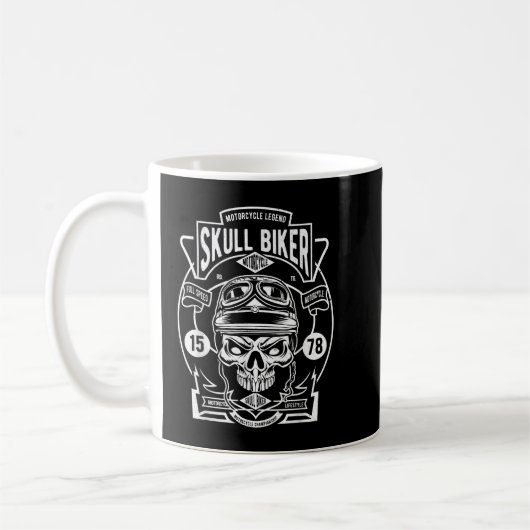 Mug Motorcycle Legend Skull Biker (Gauche)