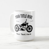 Mug Motorcycle Ride Speed and Freedom Design (Devant gauche)