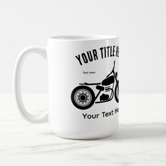 Mug Motorcycle Ride Speed and Freedom Design (Gauche)