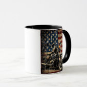 Mug Motorcycle USA Drapeau Retro Biker (Devant droit)
