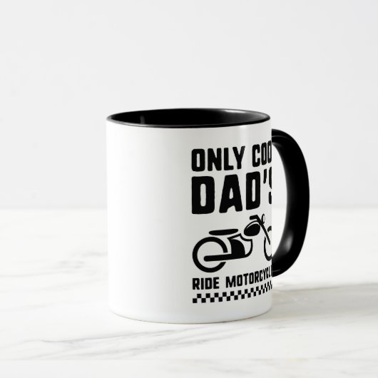 Mug Motos à dos de papa Cool (Devant droit)