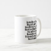 MUG MOTS ALPHABET PHONÉTIQUE / CODE (Devant droit)