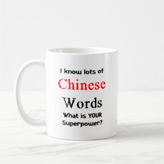 Mug mots chinois (Gauche)