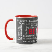 Mug Mots Cloud mots inspirants sur gris (Gauche)