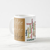 Mug Mots de café (Devant gauche)