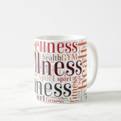 Mug Mots de fitness (Devant droit)