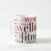 Mug Mots de fitness (Devant gauche)