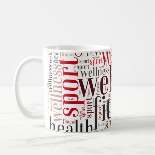 Mug Mots de fitness (Gauche)