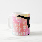 Mug Mots de gymnastique Rainbow Ombre (Devant gauche)