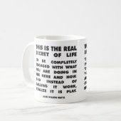 Mug Mots de motivation - secret de la vie - Alan Watts (Devant gauche)
