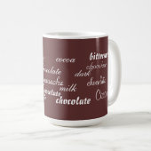 Mug Mots descriptifs de chocolat (Devant droit)