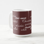 Mug Mots descriptifs de chocolat (Devant gauche)