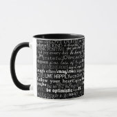 Mug Mots d'inspiration noirs blancs (Gauche)