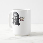 Mug Mots divins : Jésus sculpté dans l'art (Devant gauche)