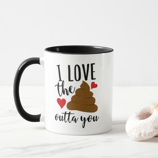 Mug Mots drôles d'amour de dunette (Avec donut)