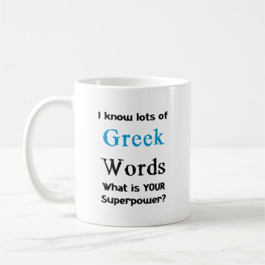 Mug mots grecs (Gauche)
