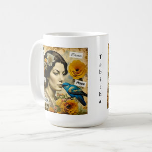 Mug Mots Inspirants Personnalisés et Dame Vintage