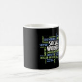 Mug Mots - Lcsw Mois Du Travail Social Pour Travailleu (Devant droit)