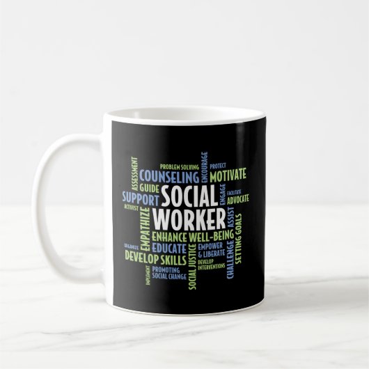 Mug Mots - Lcsw Mois Du Travail Social Pour Travailleu (Gauche)