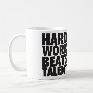 Mug Mots Motivationnels - Travail Dur bat Talent