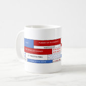 Mug Mots patriotiques des Etats-Unis (Devant gauche)