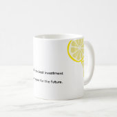 Mug Mots personnalisés citron jaune (Devant droit)