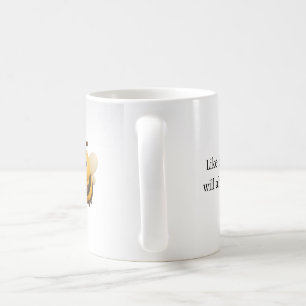 Mug Mots personnalisés simples d'abeille jaune