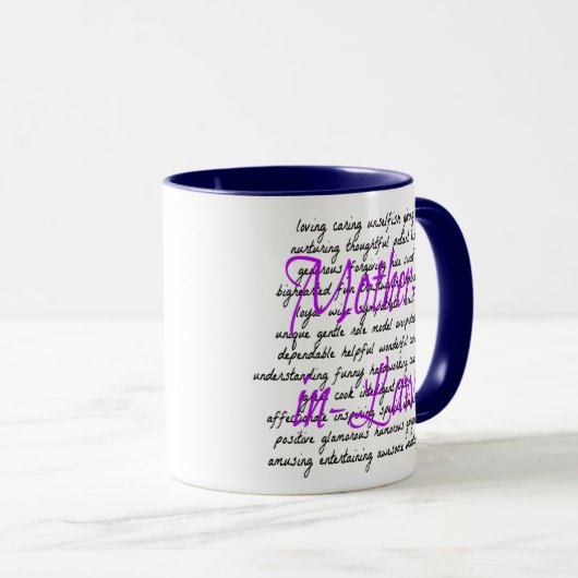 Mug Mots pour belle-mère (Devant droit)