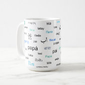 Mug Mots pour le papa dans beaucoup de différentes (Devant gauche)