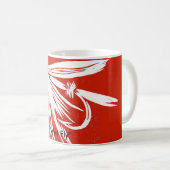 Mug "Mouche sur rouge" Classique truite mouchetée (Devant droit)