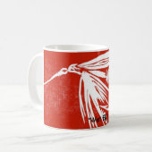 Mug "Mouche sur rouge" Classique truite mouchetée (Devant gauche)