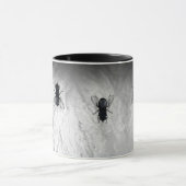 Mug Mouches à viande sur le mur (gris d'ardoise) (Centre)