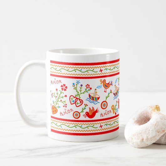 Mug Mouchoirs d'amour de Valentine (Avec donut)