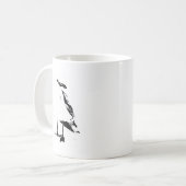 Mug Mouette à l'encre noire d'ensemble (Devant gauche)