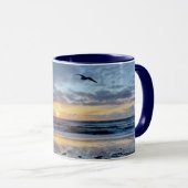 Mug Mouette au coucher du soleil - Venice Beach, CA (Devant droit)