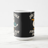 Mug Mouette drôle "Vas-tu finir tes frites?" Plage (Centre)