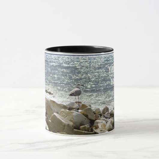 Mug mouette et surf marin (Centre)